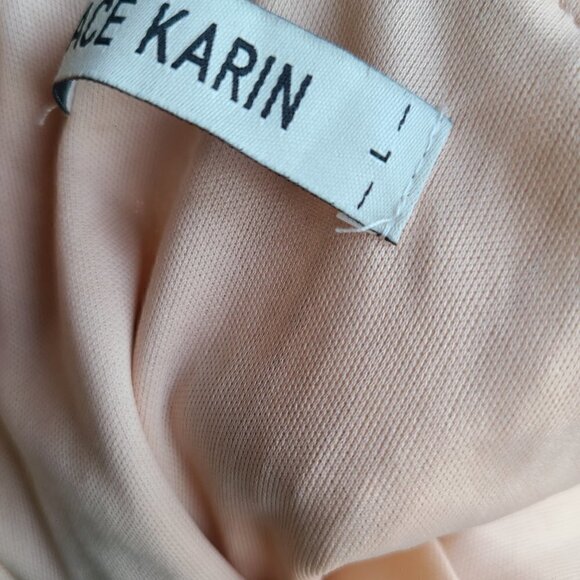 Grace Karin Peachy Pink Keyhole Halter Glitter Sequin Top - Picture 8 of 8